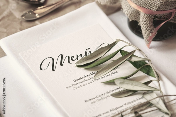Obraz Menükarte