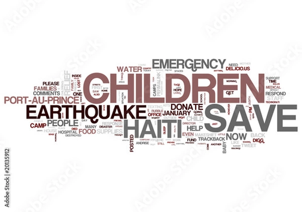 Fototapeta Ściganie się po pomoc - nagłe trzęsienie ziemi na Haiti