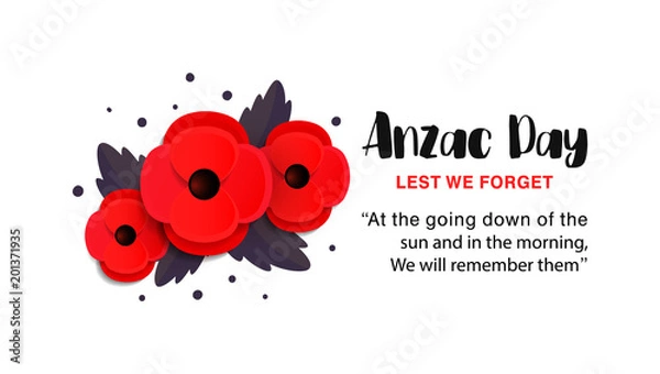 Fototapeta Anzac Day vector poster.
