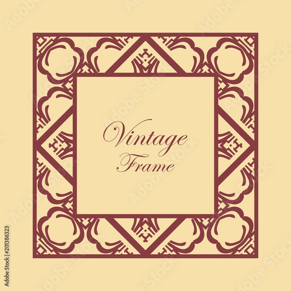 Fototapeta Art Deco frame border