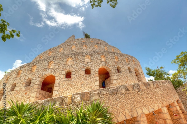 Obraz Ruiny w Xcaret, Riviera Maya, Meksyk