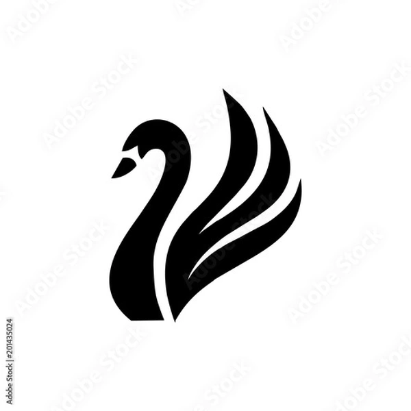 Obraz swan logo vector