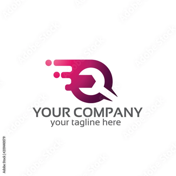 Obraz wrench services - logo template