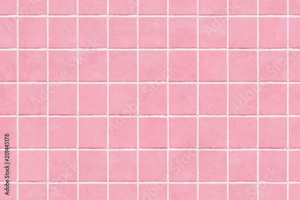 Fototapeta Pink tile wall texture background