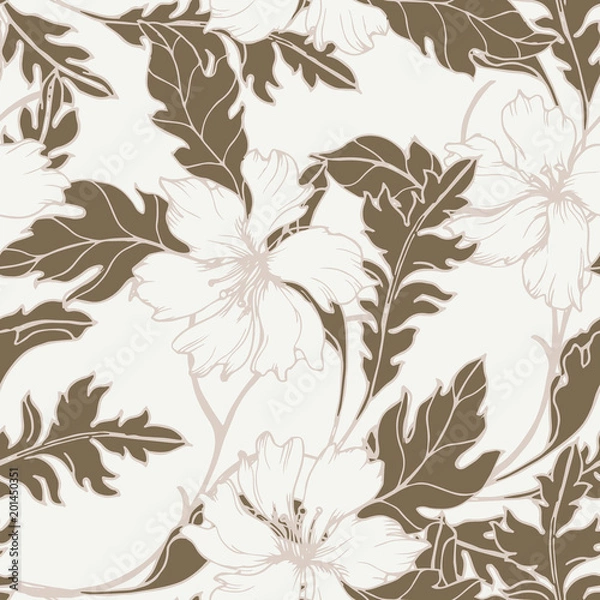 Fototapeta Abstract elegance pattern with floral background.