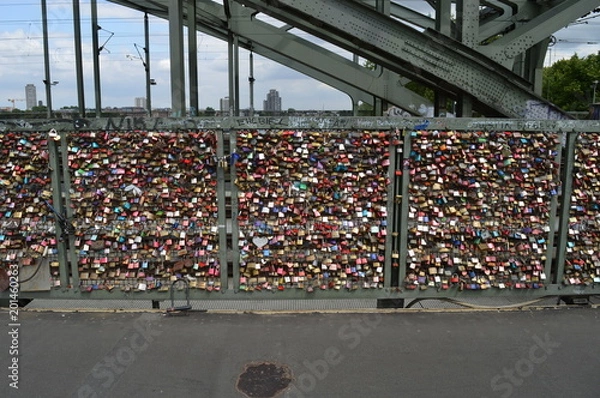 Obraz Love locks at bridge