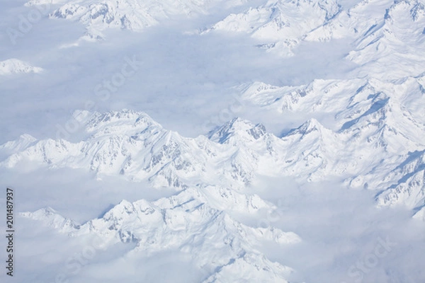 Obraz Mountain view from the plane