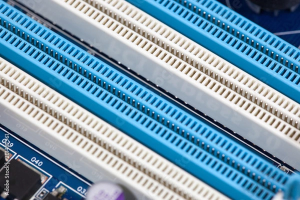 Obraz RAM memory slot on motherboard
