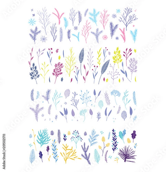 Fototapeta Vector branch set.