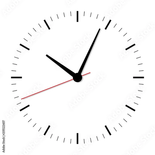 Obraz Clock icon in flat style