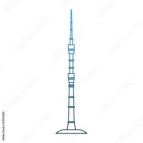 Fototapeta Tower isolated symbol vector illustration graphic design