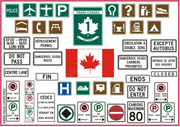 Obraz Canadas Verkehrszeichen
