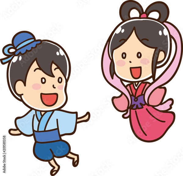 Obraz 織姫と彦星のイラスト素材