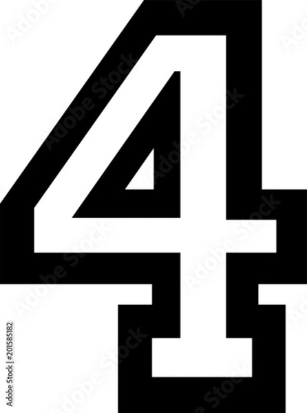 Fototapeta Number Four