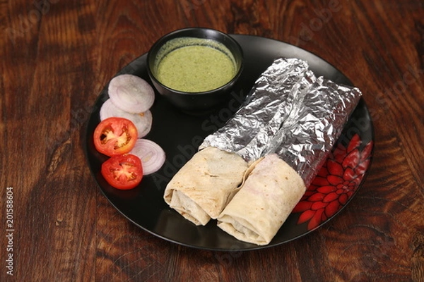 Obraz Chicken tikka rolls