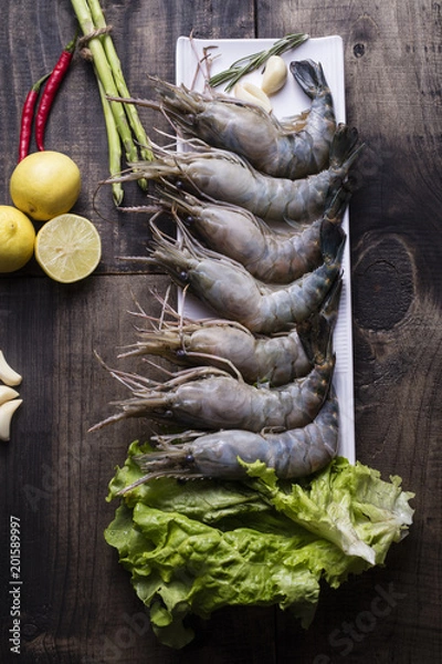 Obraz Raw Tiger Prawns