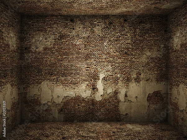 Obraz grungy interior brick room