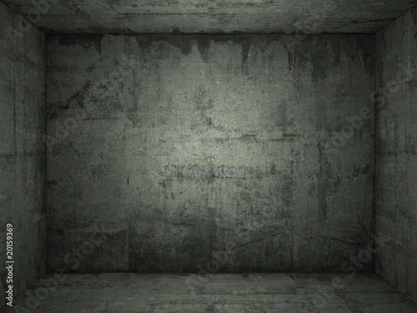 Obraz grungy green concrete room