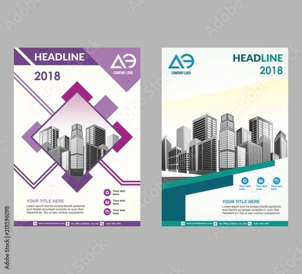 Fototapeta modern cover, brochure, layout for annual report