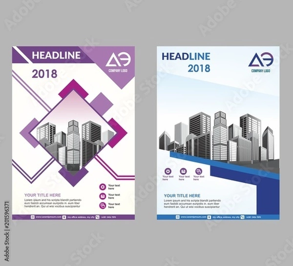 Fototapeta modern cover, brochure, layout for annual report
