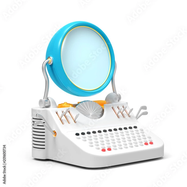 Fototapeta typewriter retro futuristic