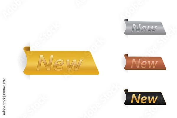 Fototapeta Set of new label design. Vector illustration