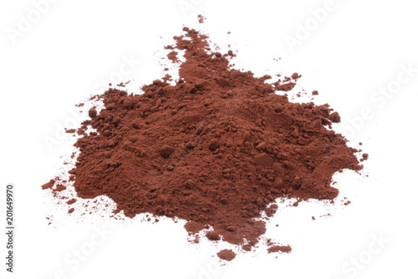 Obraz Kakao auf weißem Hintergrund