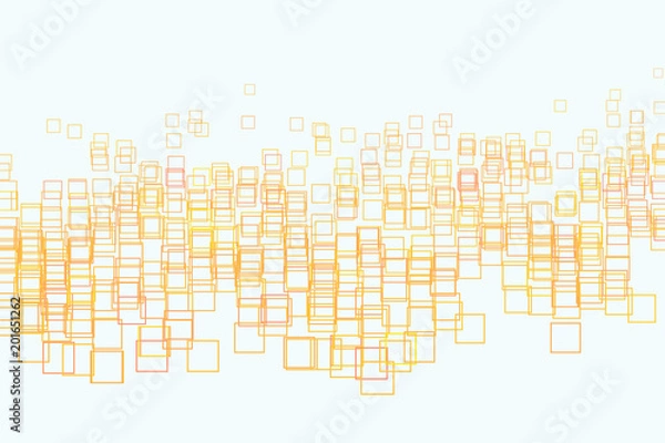 Obraz Color abstract square, rectangle pattern generative art background. Geometric, white, wallpaper & web.