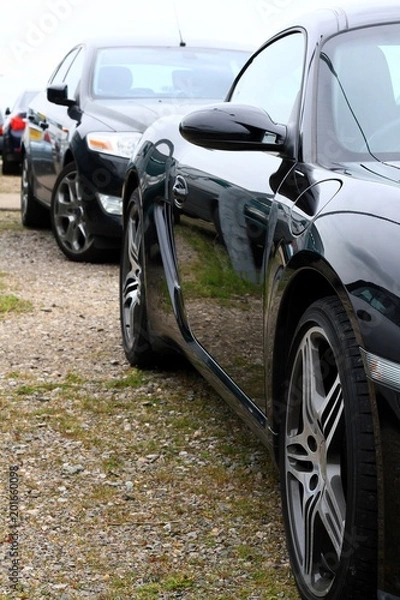 Fototapeta image of car parked up and on display for sale
