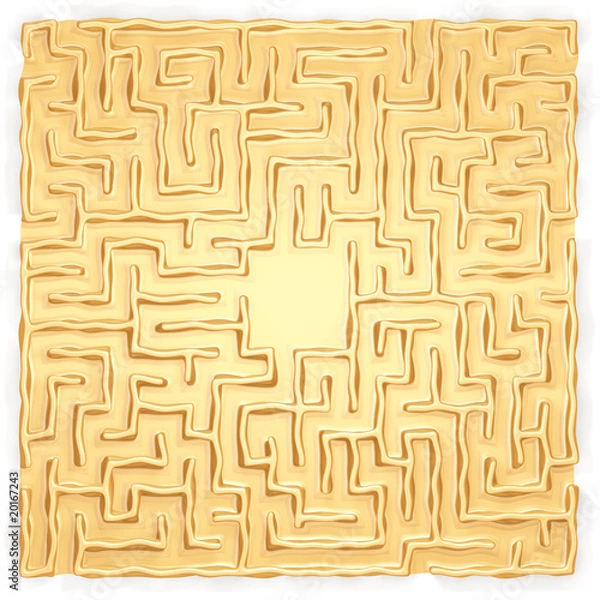 Obraz Gold labyrinth