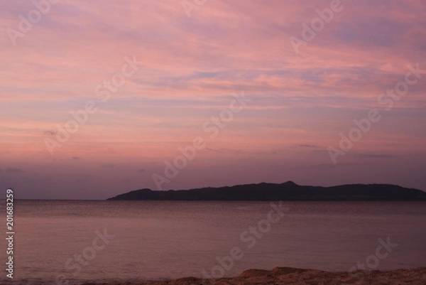 Fototapeta フサキビーチの夕景