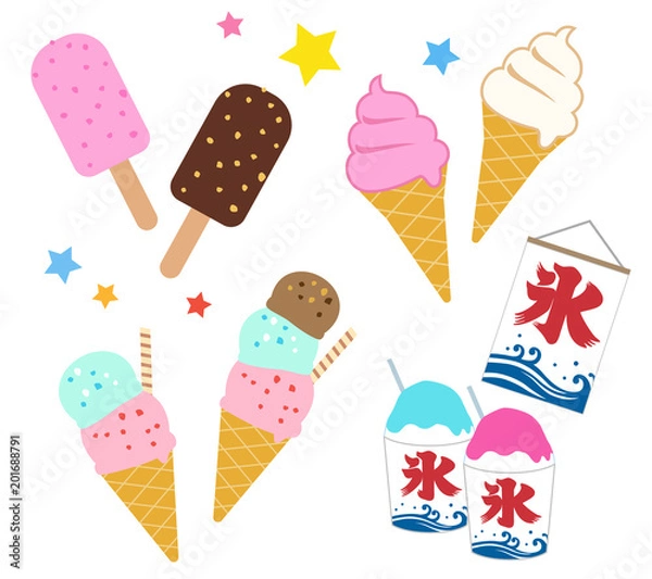 Fototapeta 夏のデザートセット