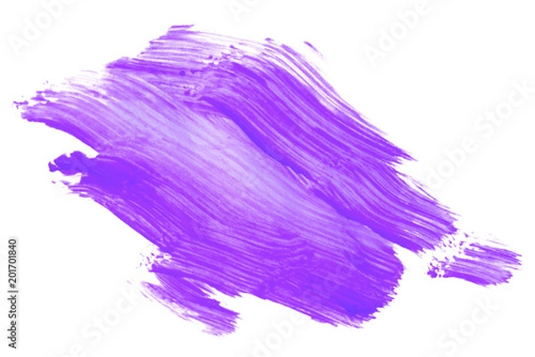 Obraz violet stain of paint. watercolor with the texture of brush strokes and paper