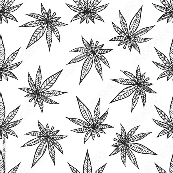 Obraz Cannabis pattern
