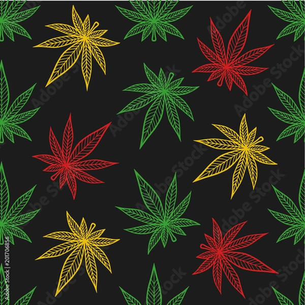Obraz Cannabis pattern