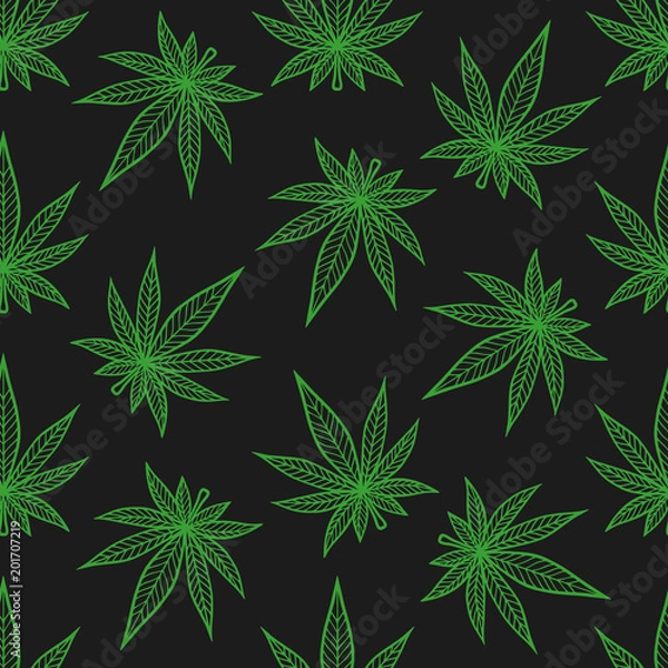 Obraz Cannabis pattern