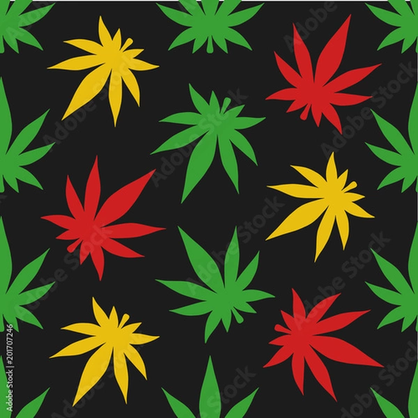Fototapeta Cannabis pattern