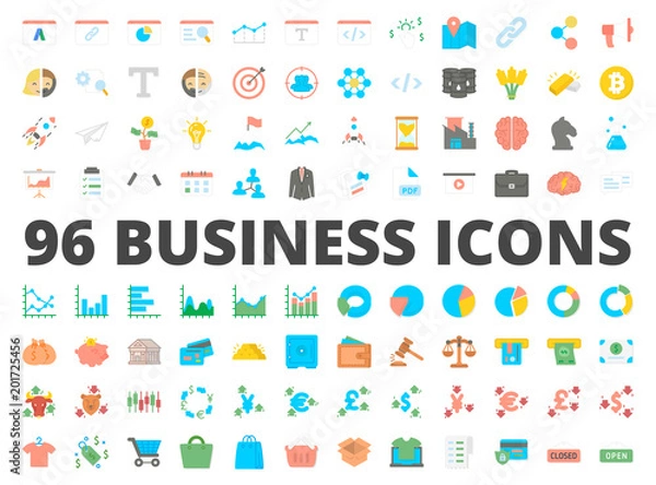 Obraz Business icon vector flat