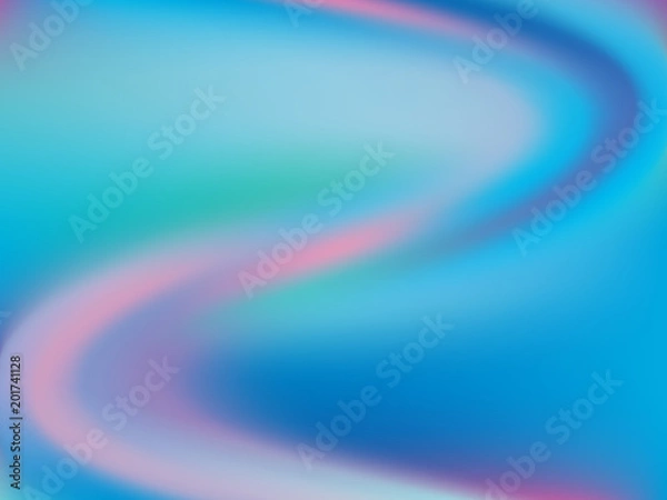 Fototapeta Pale blue background. Light blur backdrop. Delicate pattern. Abstract sky. Vector  holographic texture. 
