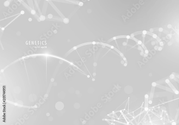 Fototapeta DNA spiral, genetic conceptual background