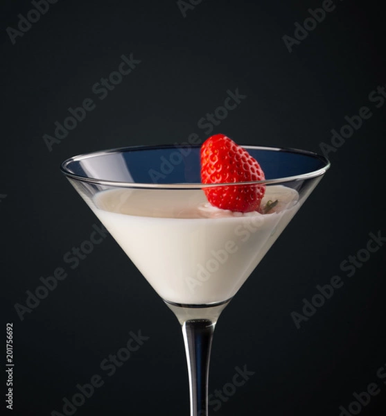 Fototapeta Lait fraise
