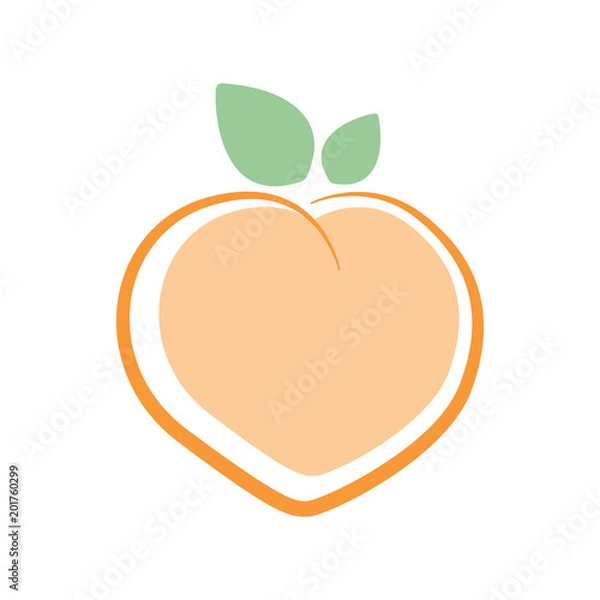 Fototapeta Logo brzoskwini