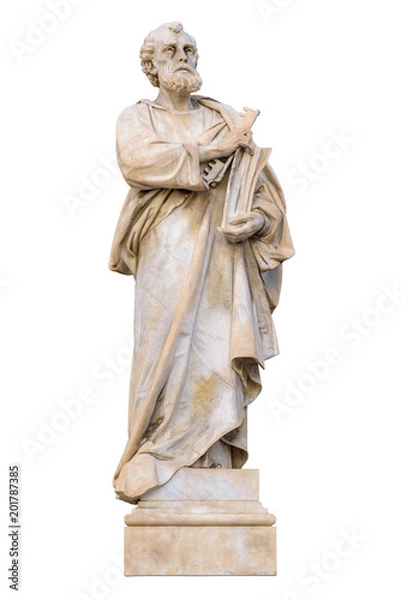 Obraz Saint Peter statue on white background