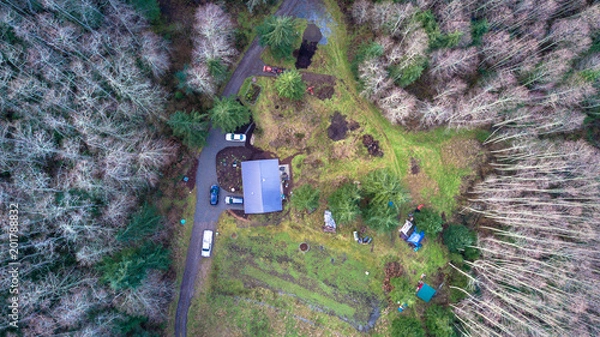 Obraz Sky shot over a cabin