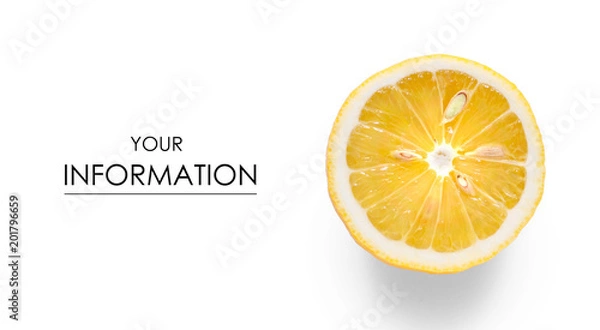 Fototapeta Lemon half fruit citrus pattern