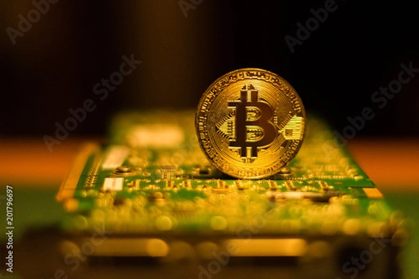 Obraz Bitcoin graphic card mining