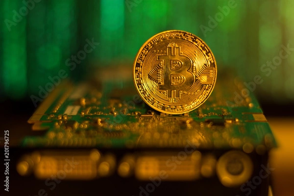 Obraz Bitcoin mining graphic card