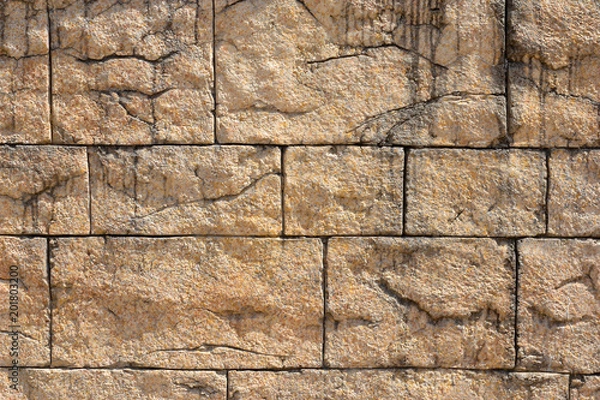 Obraz Stone and Brick Textured Wall Background