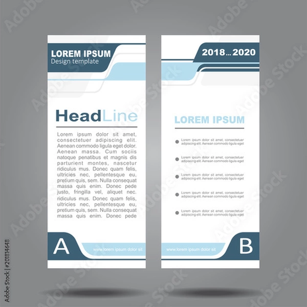 Fototapeta Design vertical template flyer banner. Vector illustration.