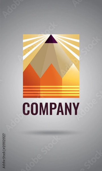 Obraz Pencil logo template design